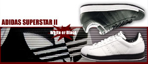 ADIDAS SUPERSTAR II WHITE/BLACK �C�O����J���[