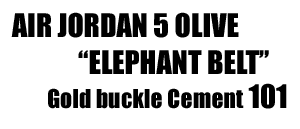 Jordan 5 Olive "Elephant Belt" 101 