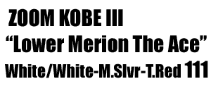 Zoom Kobe III "Lower Merion The Ace" 111